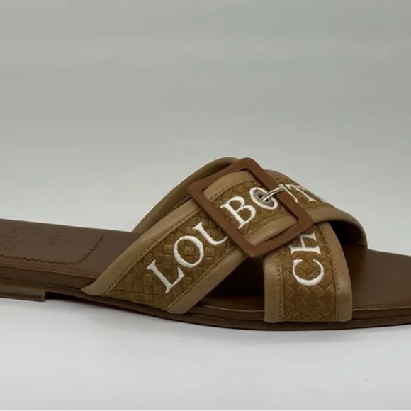 Christian Louboutin Brown Slide Sandals - Picture 2 of 9